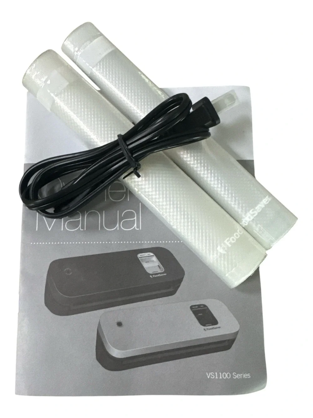 FoodSaver VS1130 Vacuum Sealer Silver Black w/ Manual Cord Roll & Original Box